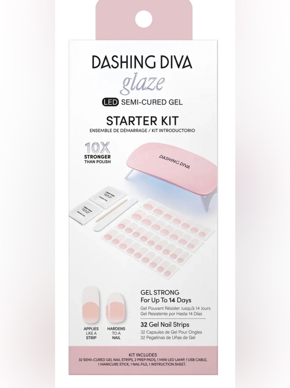 Dashing Diva Glaze | LED Semi Cured Gel Starter Kit | 10X Stronger White Tip 1